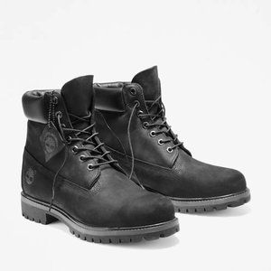 MEN'S TIMBERLAND PREMIUM 6-INCH WATERPROOF BOOTS Black Size 10.5